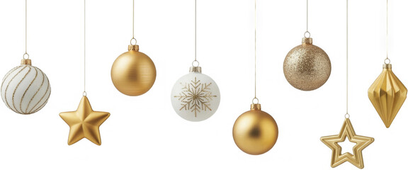 Golden Christmas balls
