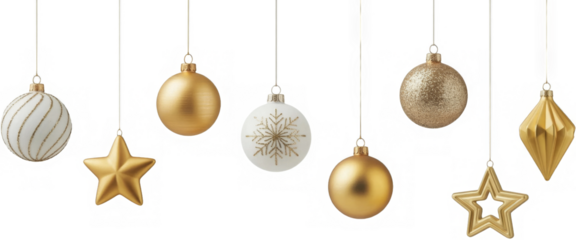 Golden Christmas balls
