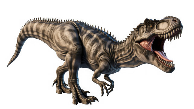 roaring indominus rex dinosaur isolated on blank background PNG
