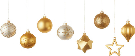 Golden Christmas balls
