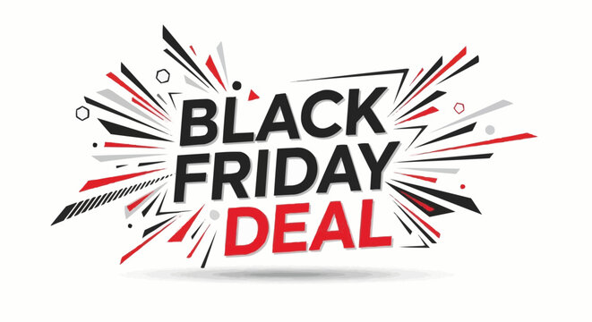 An artistic representation for Black Friday deal, ideal for online shopping sales and marketing campaigns.