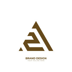 Letter Az or Za triangle geometric unique monogram logo