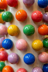 Vibrant Multicolor Ceramic Spheres on Display