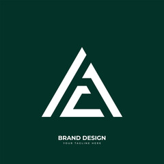 Letter Ac or Ca triangle simple monogram logo