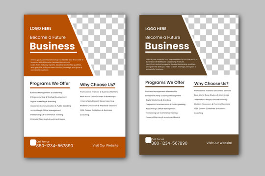Modern business flayer design with two template.