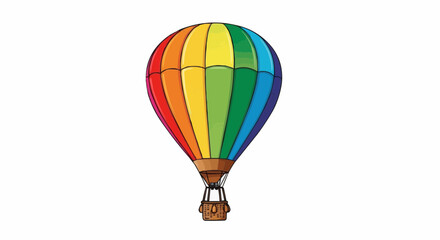 Obraz premium Colorful hot air balloon soaring.