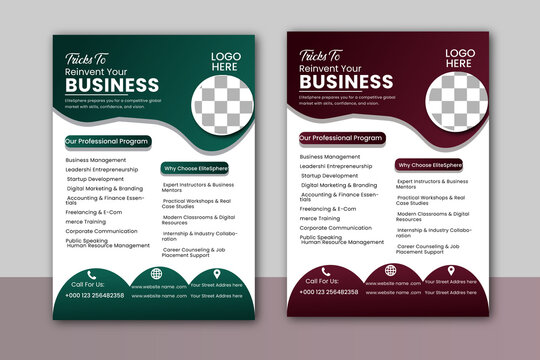 Creative Business flayer design with two template.
