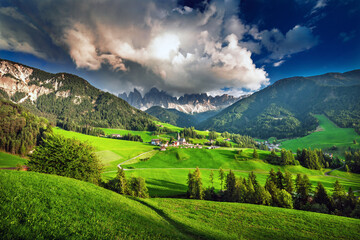 Obraz premium Val di Funes Southem Tyrol Italy Dolomites