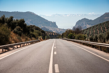 N-432 paved road (km 401) next to Puerto Lope, municipality of Moclin, province of Granada, Andalusia, Spain 