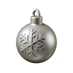 Obraz premium Elegant Silver Snowflake Christmas Ornament Decoration for Holiday Celebrations