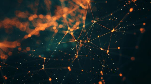 Molecular technology structure with digital overlay  a conceptual banner for science and innovation