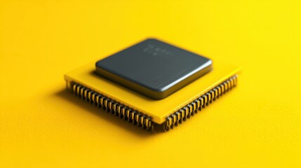 Microchip at center of vast empty space