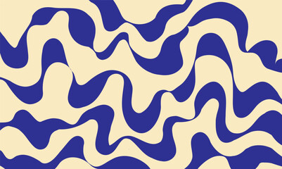 abstract horizontal background with blue waves. trendy vector illustration	
