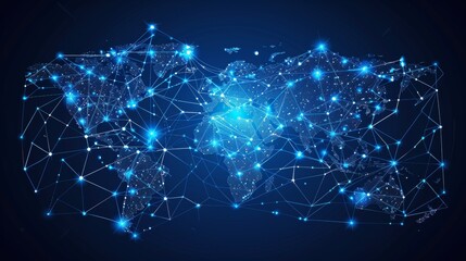 A global map illustrating blockchain connectivity and its role in safeguarding intellectual property