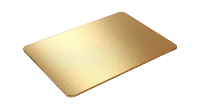 A clean and precise close-up photograph of a rectangular object with rounded corners, resembling a high-end credit card, gift card, or VIP card.