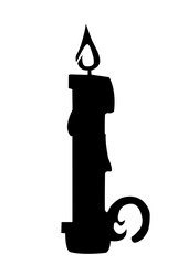 silhouette of a candle