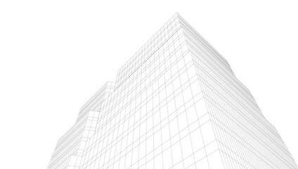 Modern architecture vector 3d illustration