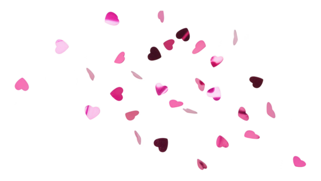 Pink Heart Confetti Falling on White Background - Celebration, Love, Romance