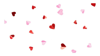 Watercolor Heart Confetti: Soft Romantic Background