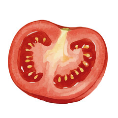 Vector watercolor vegetable / 水彩テイストのトマトイラスト