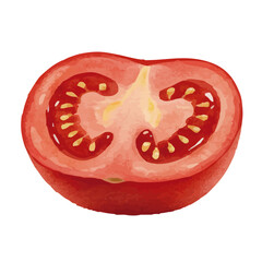 Vector watercolor vegetable / 水彩テイストのトマトイラスト