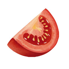 Vector watercolor vegetable / 水彩テイストのトマトイラスト