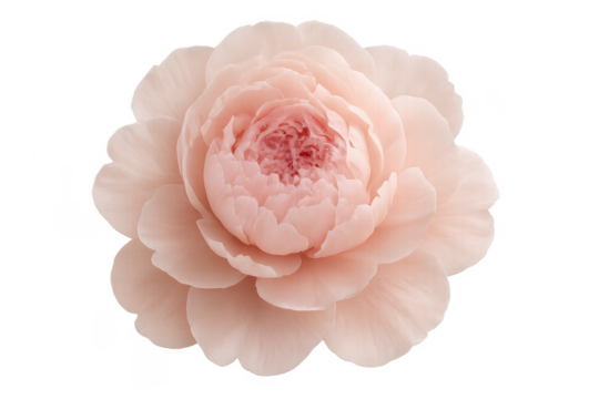 Pink peony flower blooming on transparent background - Powered by Adobe