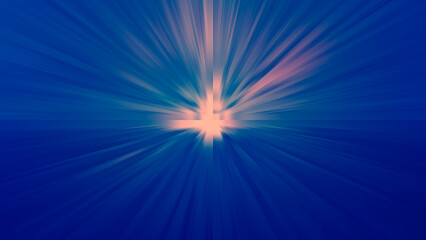 Abstract blurred radial background with blue and pink diagonals.