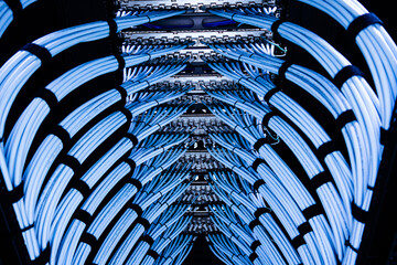 Network Cables in Server Room Layout