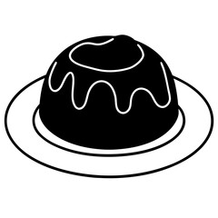 Pudding dessert on plate