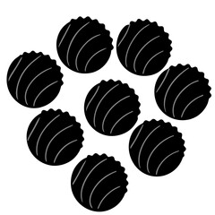 Seven chocolate truffles