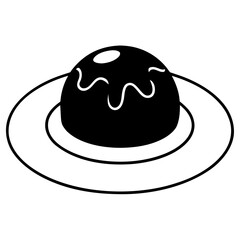 Chocolate dessert on plate