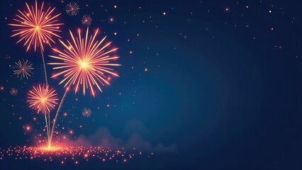 A bunch of colorful fireworks exploding in the night sky