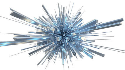 3D digital explosion of glowing circuit boards and data particles bursting with energy, symbolizing futuristic technology, innovation, artificial intelligence, and the power of digital transformation,