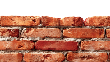 Red brick wall close-up with rough texture and dark background