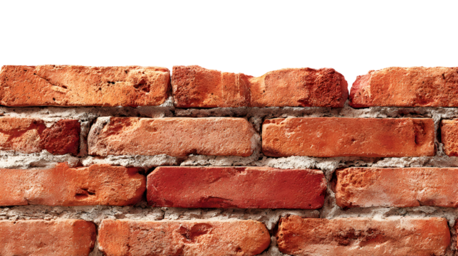 Red brick wall close-up with rough texture and dark background