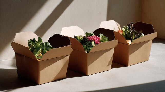 Sustainability blooms with edible gardens nestled in eco-friendly boxes, celebrating Earth Day and Slow Food Movement charm - Powered by Adobe