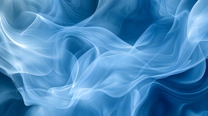 Obraz premium An abstract blue wavy lines pattern suitable for modern design backgrounds, showcasing smooth and fluid visual elements.