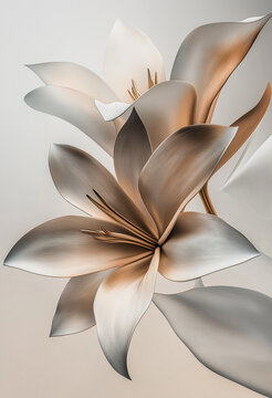 Fototapeta Delicate spring flowerS in closeup on a neutral background