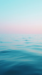 Obraz premium Minimalist sea horizon blending turquoise and violet pink tones, smooth gradient sky and water composition