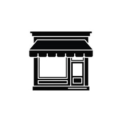 Vector illustration simple store front icon for your design