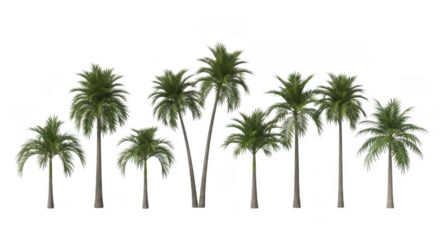 Palm tree isolated on transparent background