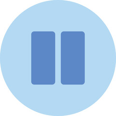 a blue pause button for media player