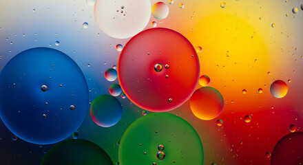 Vibrant abstract liquid art with colorful spheres and bubbles creates a stunning modern background for creative projects