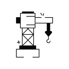 Construction Crane vector icon