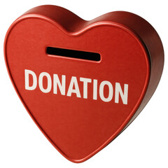 Heart Shaped Donation Box Tin Container