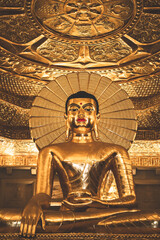 Golden Buddha statues at Bai Dinh pagoda, Ninh Binh, Vietnam