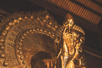 Golden Buddha statues at Bai Dinh pagoda, Ninh Binh, Vietnam