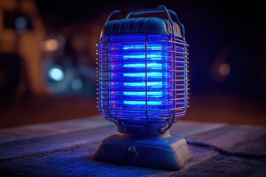 Electric Bug Zapper with Ultraviolet Blue Light for Outdoor Picnics and Night Insect Control