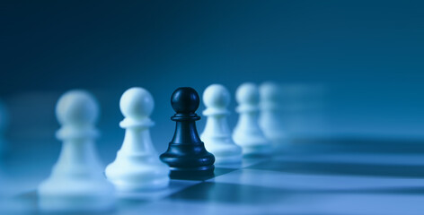 Chess board game concept of business ideas and competition and strategy ideas